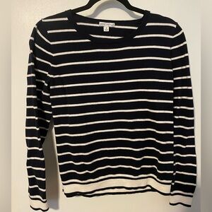 J Crew Teddie Sweater, Navy and White Stripes, Size Medium